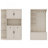 Multifunctional Left-Right Combination Hall Cabinet With Storage And 4 Hooks,Storage Cabinet/ Hall Tree 2 In 1 For Living Room, Kitchen And Hallway-1048283468