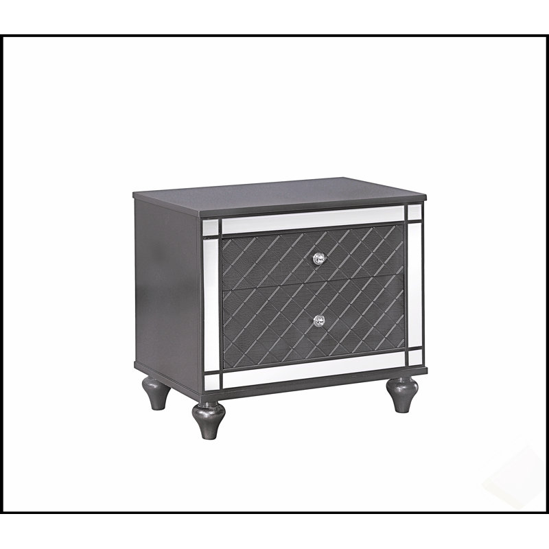 Table de chevet 2 tiroirs Glam