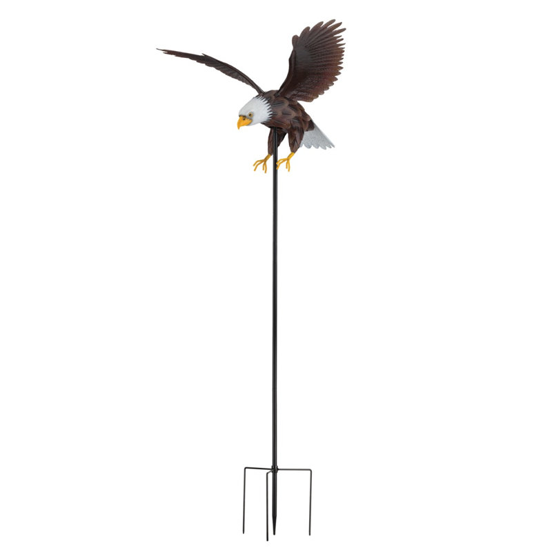 Piquet de jardin extérieur en métal avec action de printemps et finition multicolore résistante aux intempéries, Aigle