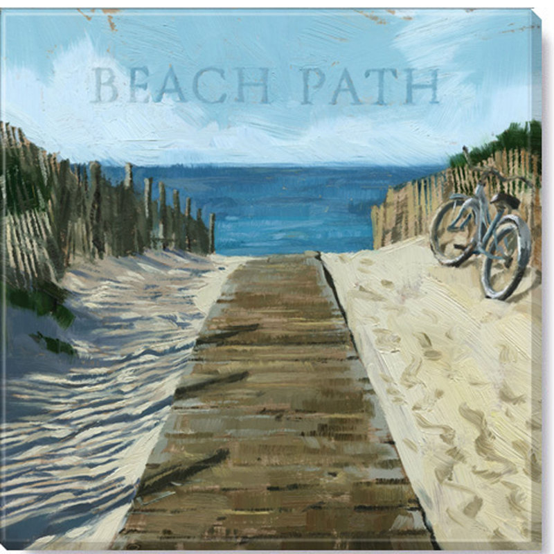 «Beach Path», impression sur toile tendue sur toile, H 20 po x l 20 po x P 1 po