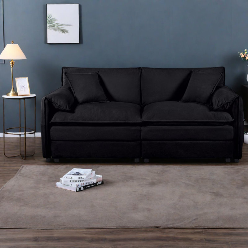 Canapé en chenille polyvalent, design moderne et spacieux, parfait pour n'importe quelle pièce