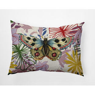 Floral Polyester Indoor/Outdoor Throw Pillow