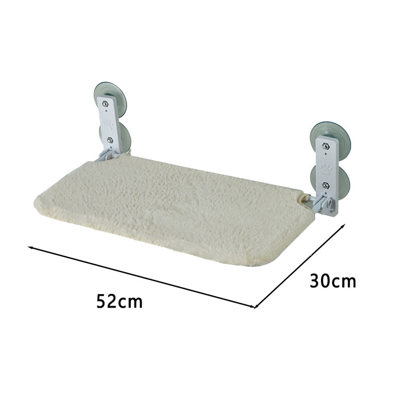 Perchoir hamac pour chat pliable sans cordon, Beige, H 6,89 po x l 20,47 po x L 11,81 po