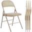Ensemble de 2 chaises pliantes, chaises pliantes rembourrées en cuir, chaises pliantes robustes en métal