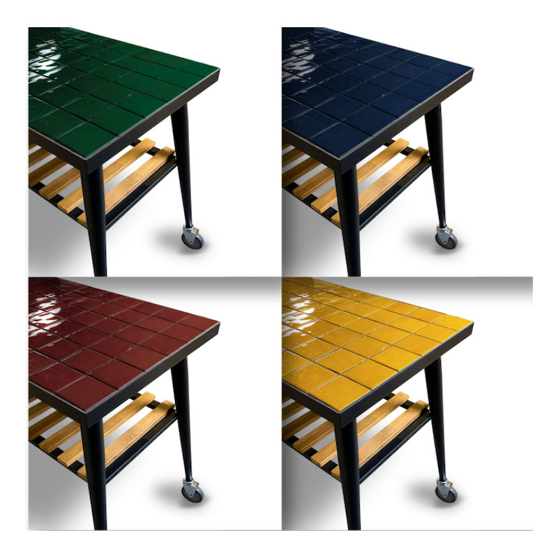 Table de bout Infinity Oven 103 cm, Jaune
