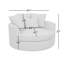 Fauteuil demi-tonneau en polyester de 61 po Ashonte Anjuan-234916242