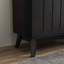Buffet Mid-Century moderne cannelé avec tablettes réglables et pieds en bois massif-1232692580