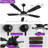 52" RGB Ceiling Fan With Led Light and Remote/APP Control-54726166