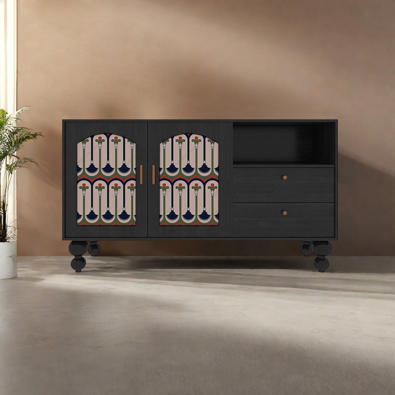 Buffet européen multifonctionnel, Noir