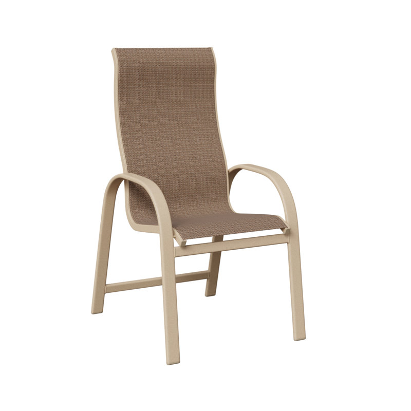 Chaise berçante à haut dossier berlinois Berlin Gardens, Tweed taupe, Aluminium Luna multicolore