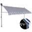 Dakota Fields Fabric Cover Retractable Patio Awning-413833031-413255012