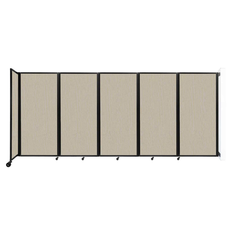 11 - Cloison pliante à panneaux, Sable, 5, H 72 po x l 168 po x P 12 po