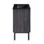 Meuble-lavabo autoportant de 24 po en chêne noir avec plateau central noir à 3 trous Classe-100841229-100841227