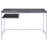 Weathered Grey And Chrome Rectangular Writing Desk
