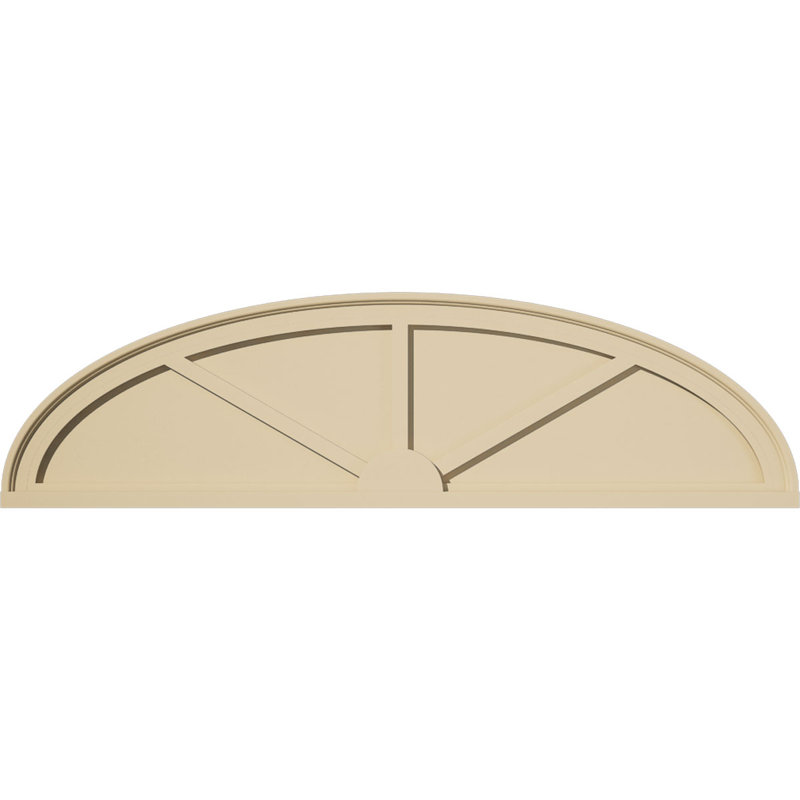 Fronton en uréthane Elliptical Signature, brun clair apprêté, 50 po x 13,5 po x 2 po, Aucune, 3 rayons