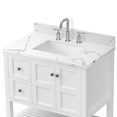 37" Single Bathroom Vanity Top With Sink