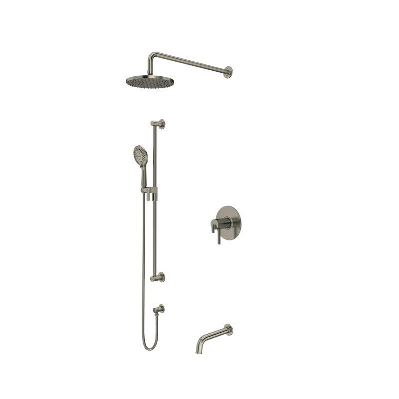 Garniture de douche 1345, Nickel brossé