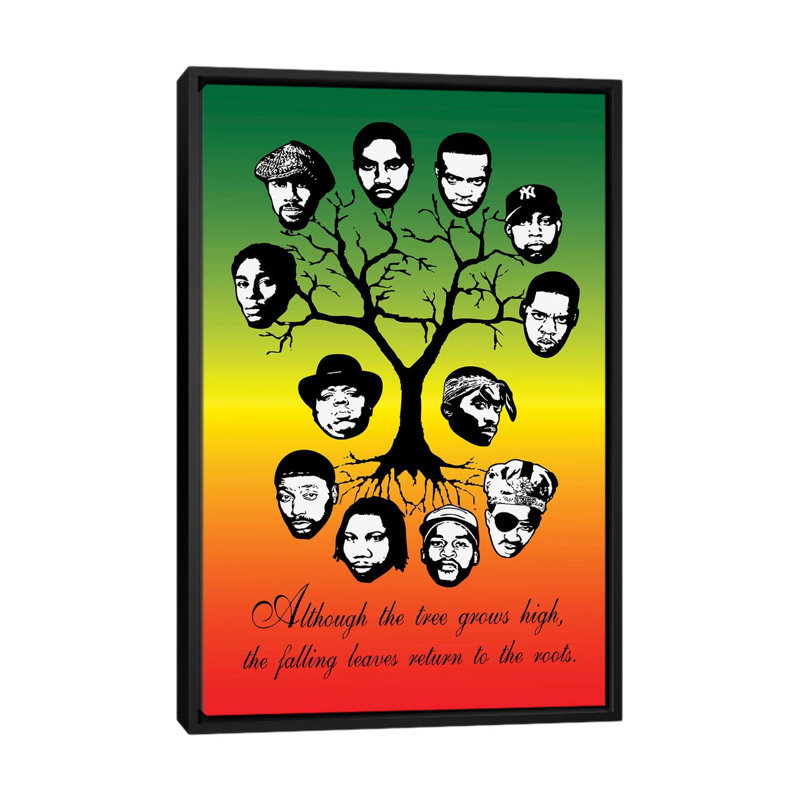 «Roots Family Tree» par Steez - Estampe numérique sur toile tendue avec châssis, Toile avec cadre noir