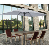 Randle 3m x 2 m Rectangular Traditional Parasol Grey
