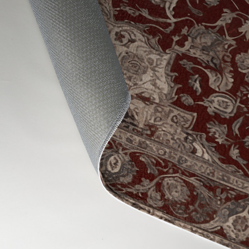 Tapis d'intérieur et d'extérieur gris Persian, Rectangle 5 pi x 7 pi