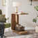 C-Shaped Side Table, 2-Tier Narrow End Table Wood Bedside Table Nightstand