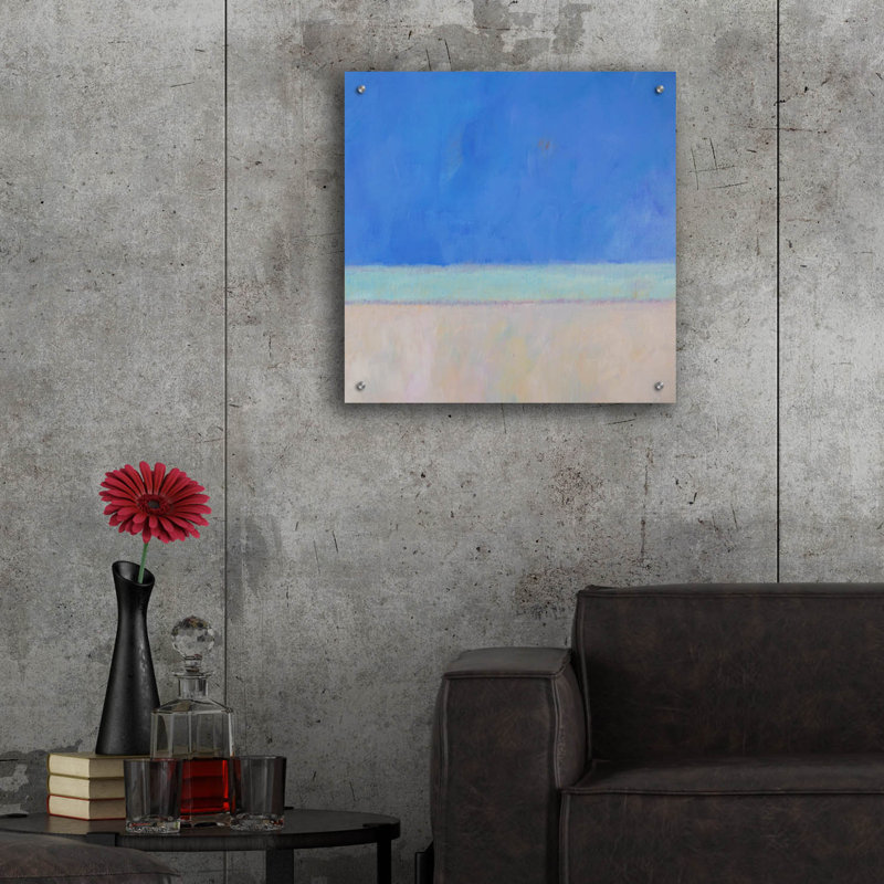  «Wintergreen Sea 2» par Carol Young, art mural en verre acrylique, 24 po x 24 po, H 24 po x l 24 po