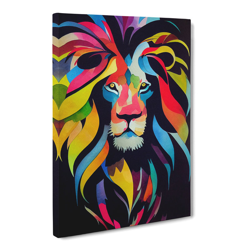 Watercolour Lion Vol.1 - Wrapped Canvas, 76cm H x 50cm W x 3cm D