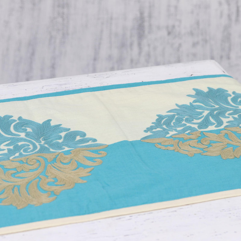 Crelake Damask 100% Cotton Table Runner
