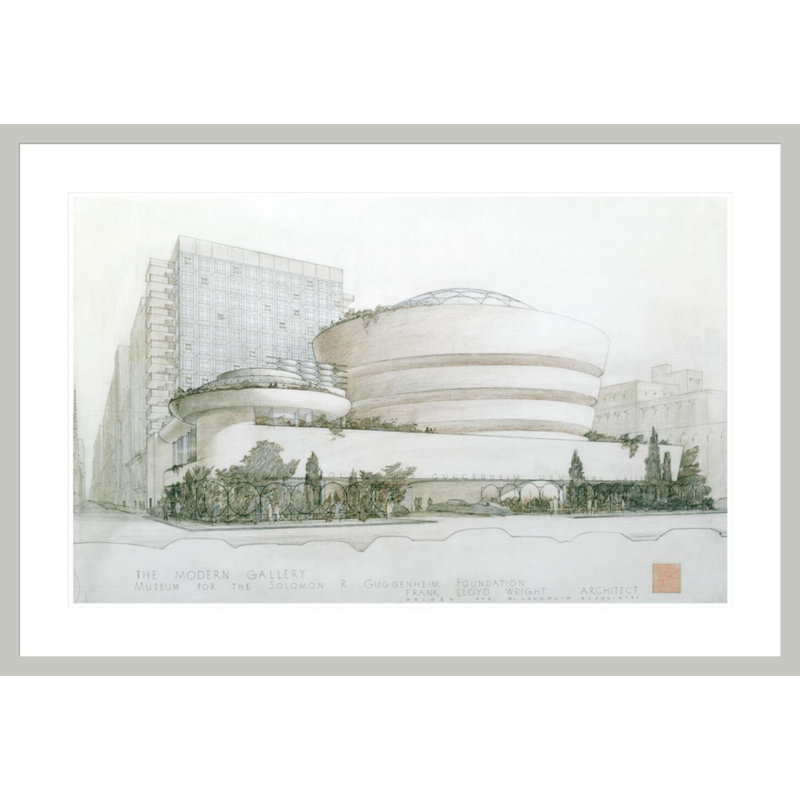 «Solomon R. Guggenheim Museum New York NY» par Frank Lloyd Wright, impression giclée encadrée, H 28,6 po x l 41,5 po