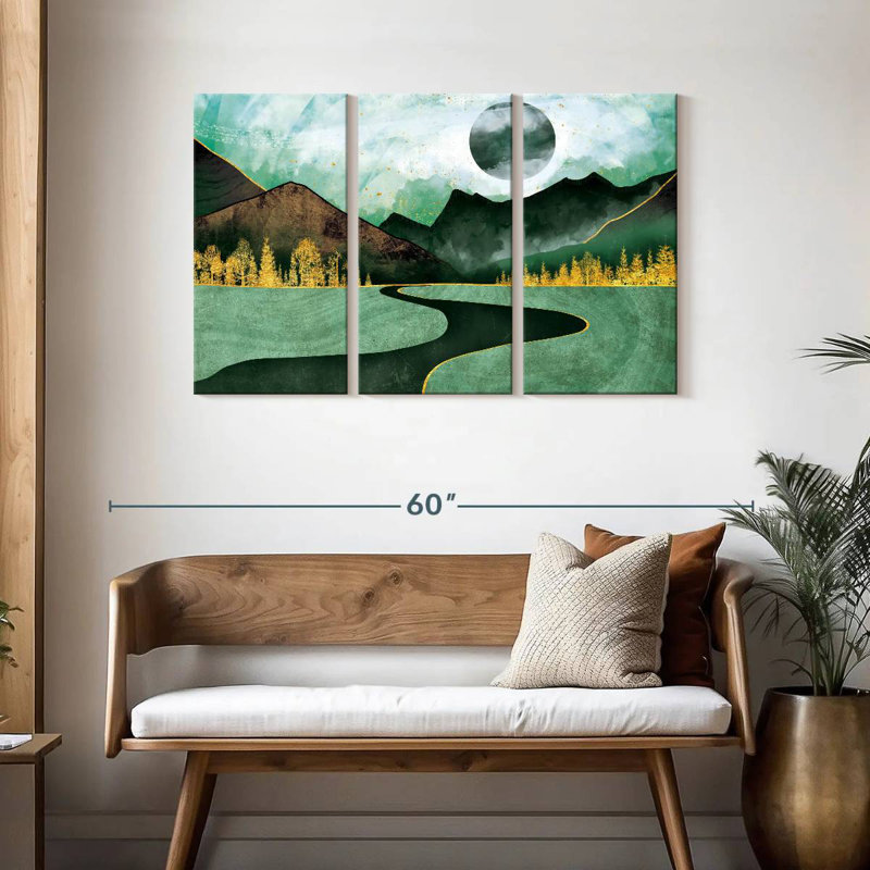 Avery Abstract Green Nature, 28" H x 45" W