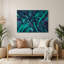 «Geometric Abstraction 73», art mural en métal bleu-1507571098