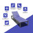 Marlin Modern Aluminum Outdoor Reclining Chaise Lounge - Weather-Resistant Sling Patio Chair for Poolside & Sunbathing-1144162227-1144162224