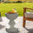 Accent Table Concrete Side End Table For Balcony Garden