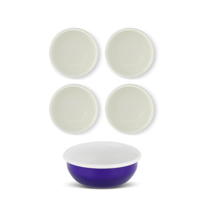 S/4 Enamel Cereal Bowl - Two Tone
