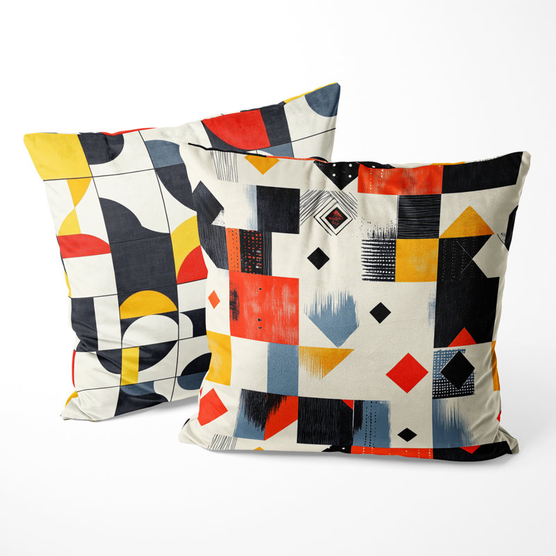 Coussin Minimal Quilt - Patchwork, H 18 po x l 18 po