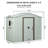 8 ft. x 4 ft. Metal Storage Shed with Window-123384472-123384473