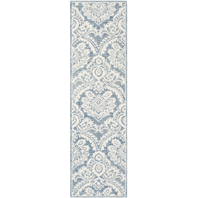 Tansy Blue Ivory Hand-Tufted Wool Rug