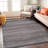 Rambo Contemporary Minimalistic Stripe Lines Area Rug Brown/Ivory-100078648