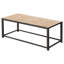 Table basse de 42 po avec plateau à carreaux rectangulaire et base en métal robuste pour salon - ambiance transitionnelle
