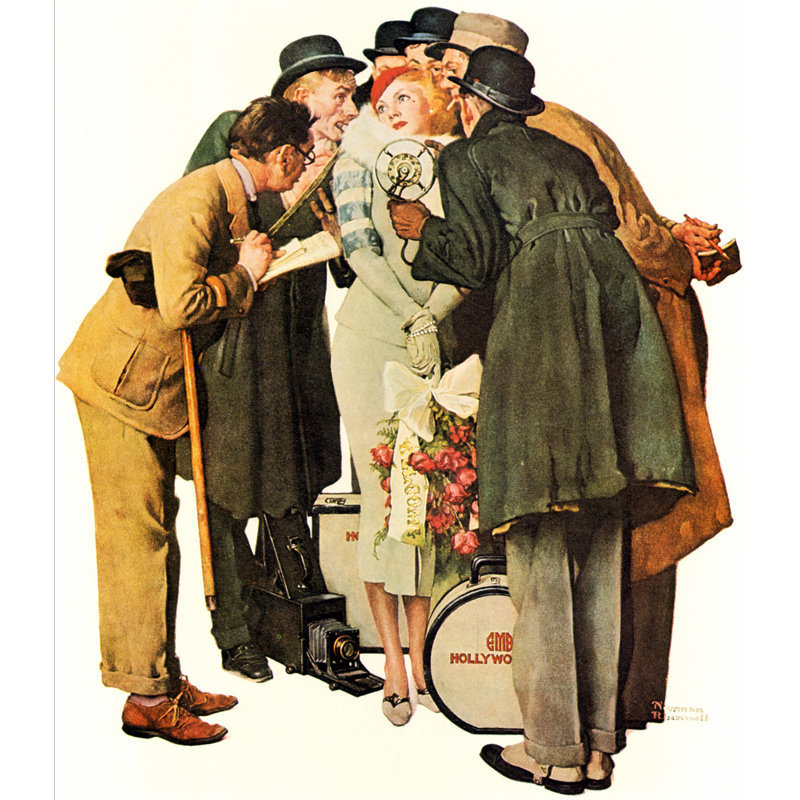 «Movie Star» par Norman Rockwell, toile tendue avec châssis, H 40 po x l 28 po