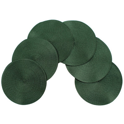 Vienna Woven Spiral Table Placemats 15 Inches Round Set Of 6 Non-Slip Dining & Kitchen Table Mats