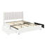 Lit plateforme tapissier avec rangement Anda