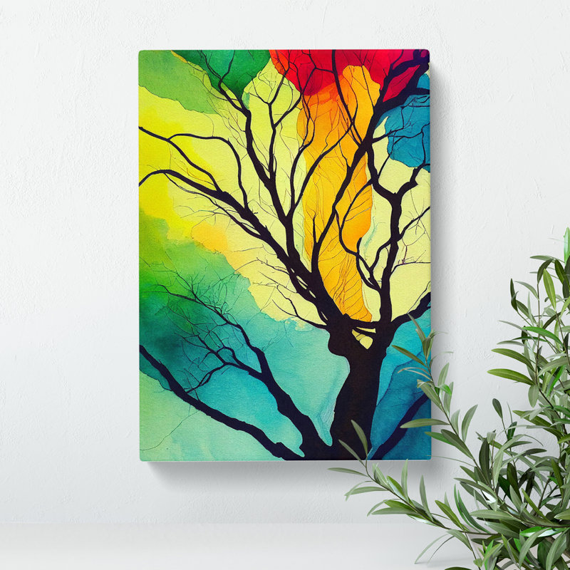 Vibrant Trees No.2 - Wrapped Canvas Print, 50cm H x 35cm W x 3cm D