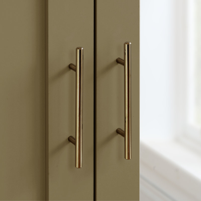 Portico 3 Door Manufactured Wood Wardrobe, Olive