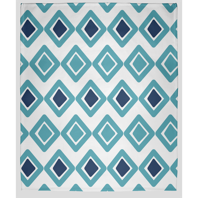 Upscale Getaway Fleece Throw Blanket, 30" W x 40" L, Turquoise, 1.75