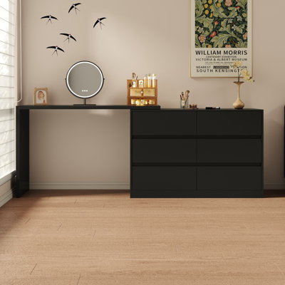 Elegant Revolving Makeup Vanity by Latitude Run