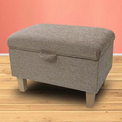 50.8cm Wide Rectangle Solid Colour Footstool Ottoman with Storage
