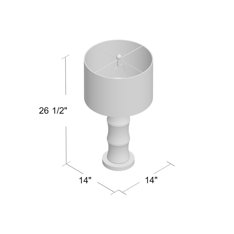 Lampe de table 27 po Hershman, Gris