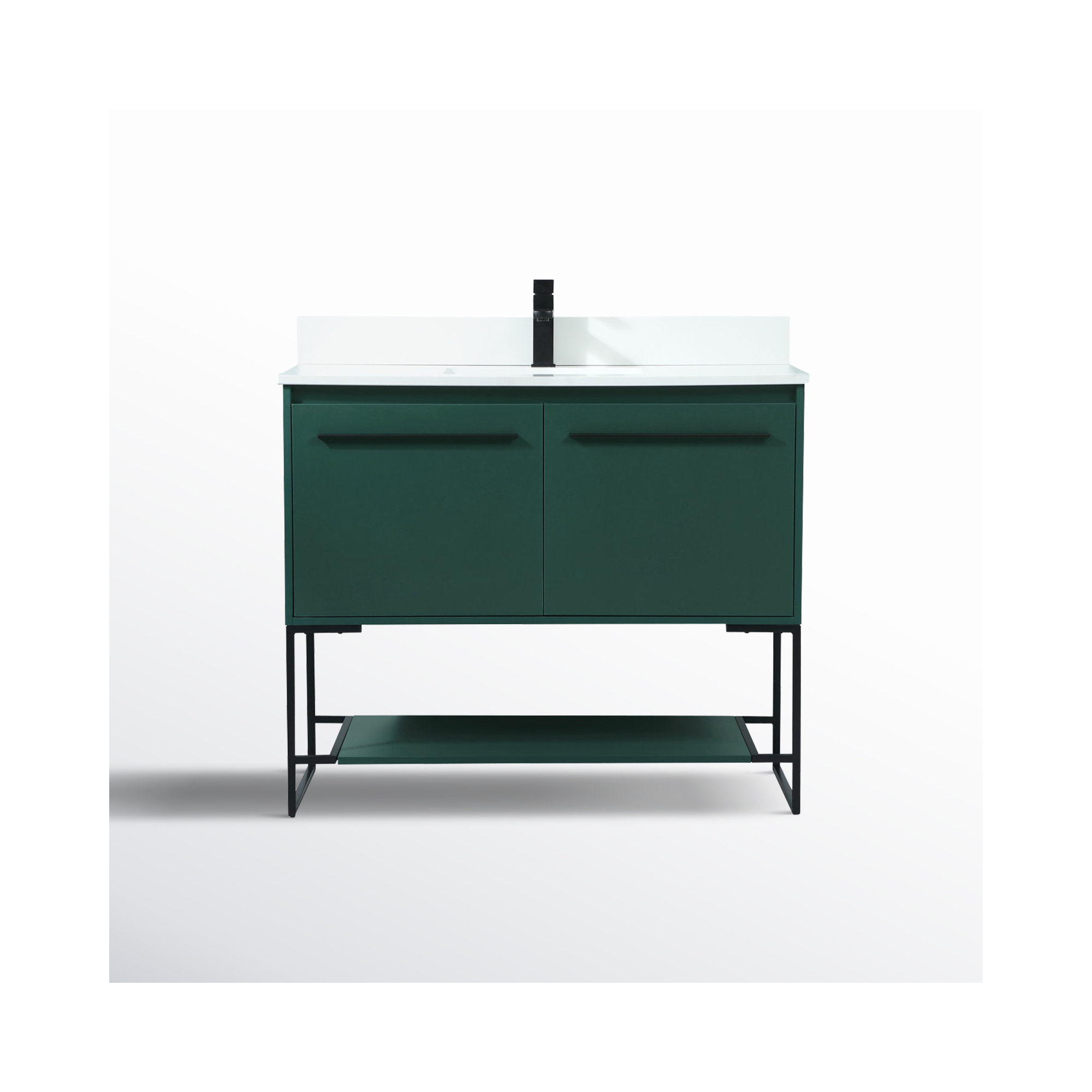 Rozell 40'' Single Bathroom Vanity, Green