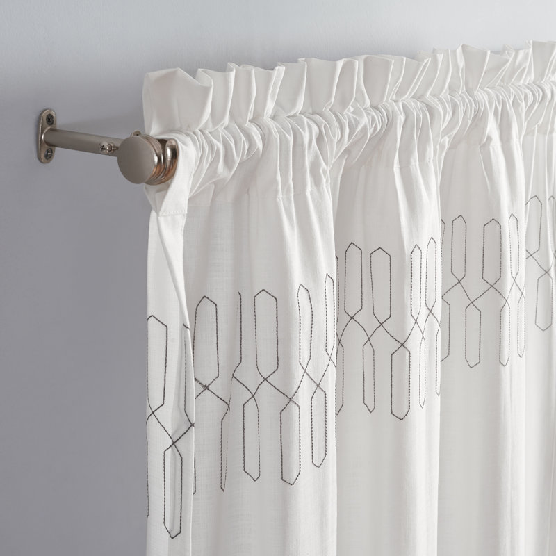 Signature Arashi Fashion Ombre Window  Curtain, 52 Inches Wide x 95 Inches Long, Single Window Curtain Panel, Grey, Gray
